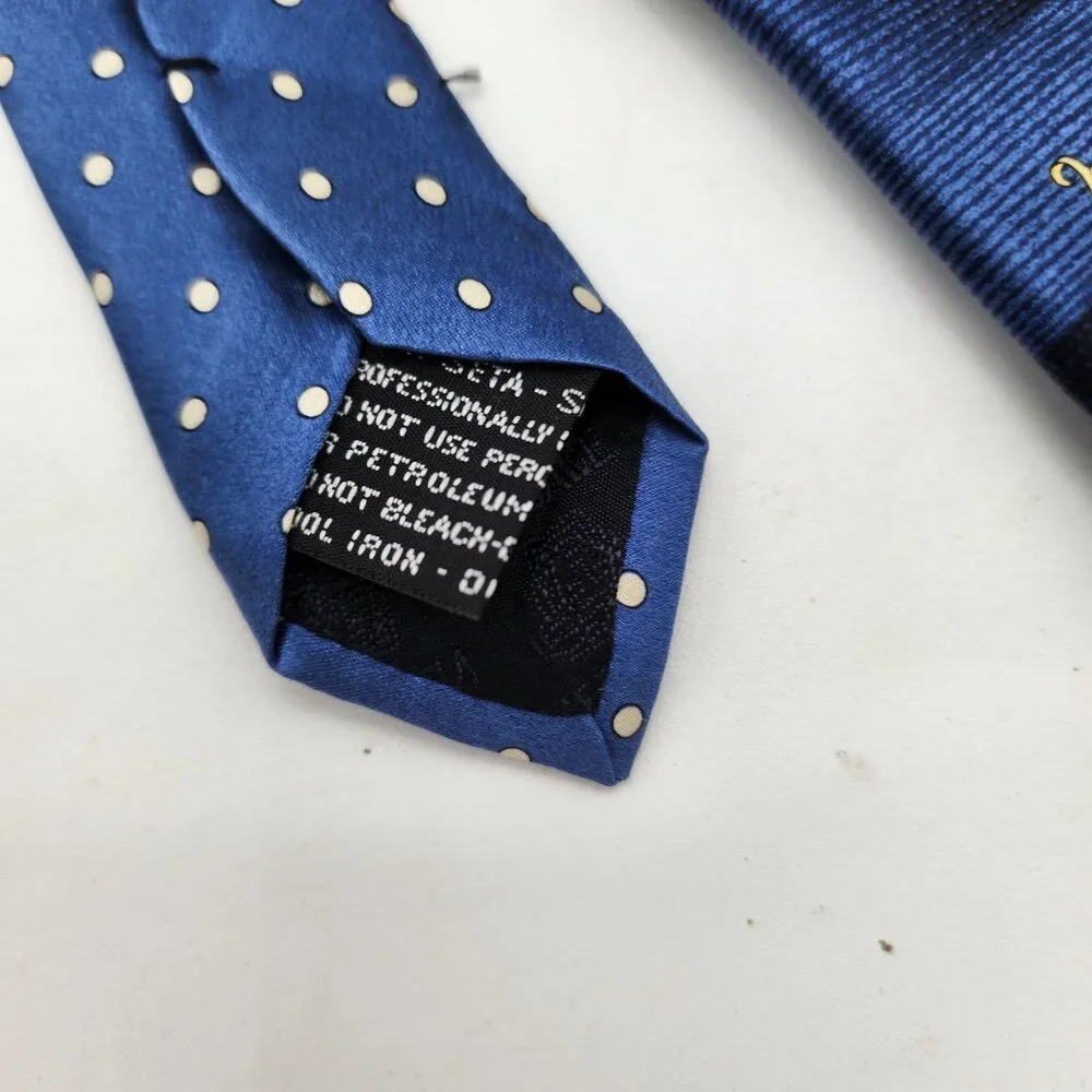 Gianni Versace 100% Silk Tie Blue